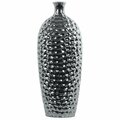 H2H Ceramic Oval Vase with Small Mouth - Silver - Large H23872760